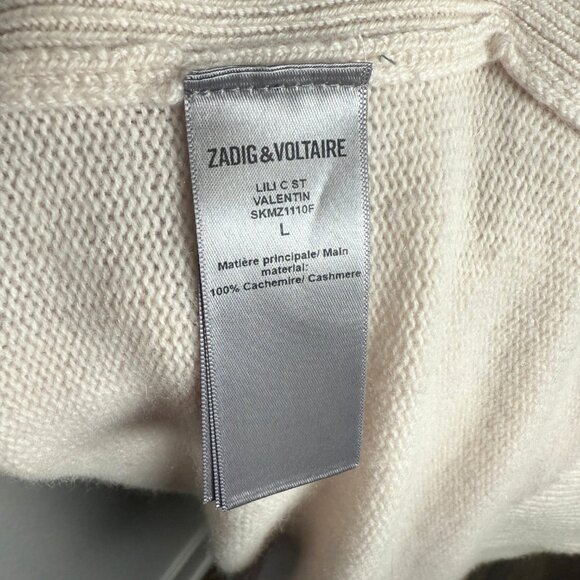 Zadig & Voltaire Lili Je T'aime Cashmere Sweater, L - Picture 4 of 4